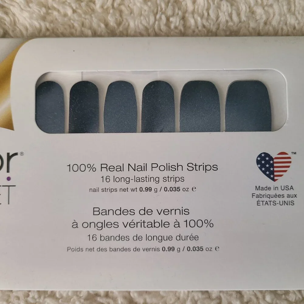 Color Street Blue in Peru 100% Real Nail Polish Strips